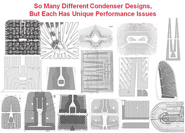 Condenser tube layouts